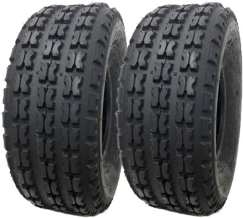 MMG Set of 2 ATV Tubeless Tire 19x7-8 (175/80-8) Split-knob Tread Design for all terrains - Front Tires provide solid traction and control (P136A) in Saudi Arabia