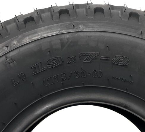 MMG Set of 2 ATV Tubeless Tire 19x7-8 (175/80-8) Split-knob Tread Design for all terrains - Front Tires provide solid traction and control (P136A) in Saudi Arabia