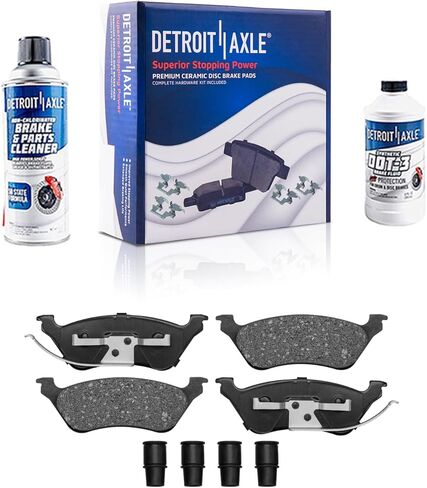 Detroit Axle - Brake Pads for 2006-2009 Land Rover Range Rover LR3 2007 2008 Ceramic Brakes Pads w/Hardware Front & Rear Replacement in Saudi Arabia