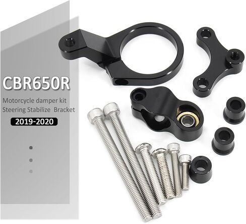 دراجة نارية توجيه المثبط قوس استقرار الخطي جبل دعم عدة متوافق مع CBR 650 R CBR650 650R 2019-2020 (التيتانيوم) in Kuwait