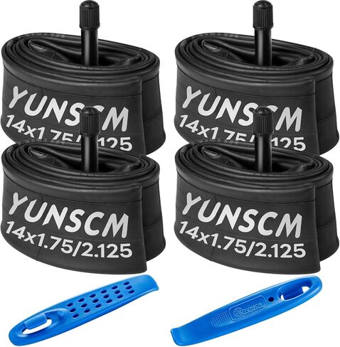 2 قطعة أنابيب دراجة 14 بوصة 14x1.75/1.95/2.125 AV34mm Schrader Valve 14 بوصة أنابيب داخلية للدراجة متوافقة مع 14x1.75 14x1.9 14x1.95 14x2.1 14x2.10 14x2.125 أنابيب إطارات الدراجة (G-162) in Saudi Arabia