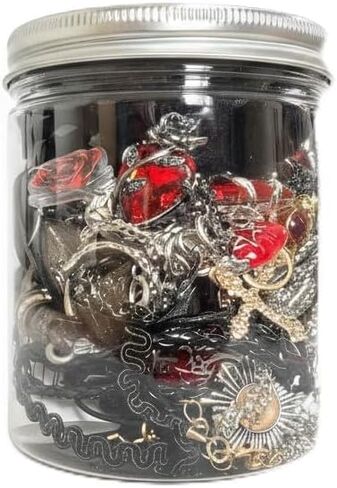 مجموعة هدايا مجوهرات قوطية مكونة من 35 قطعة من Mystery Jewelry Jar، إكسسوارات نسائية كلاسيكية مع 8 قلادات وأقراط وخواتم وأساور وحفلات تنكرية وتزيين الأزياء in Saudi Arabia