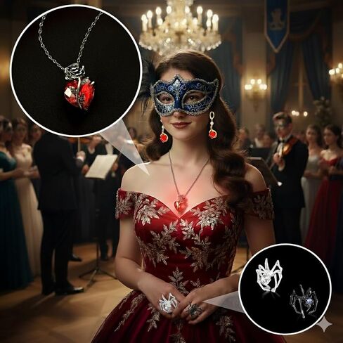مجموعة هدايا مجوهرات قوطية مكونة من 35 قطعة من Mystery Jewelry Jar، إكسسوارات نسائية كلاسيكية مع 8 قلادات وأقراط وخواتم وأساور وحفلات تنكرية وتزيين الأزياء in Saudi Arabia