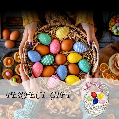 سلة كريستال ملونة دبوس بروش بيضة عيد الفصح مع أحجار الراين القوس الوردي in Kuwait