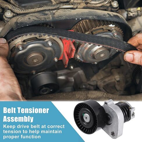 X AUTOHAUX Belt Tensioner Pulley Assembly A2712000470 for Mercedes-Benz C250 2012-2015 for Mercedes-Benz SLK250 2012-2015 Serpentine Tensioner in Saudi Arabia