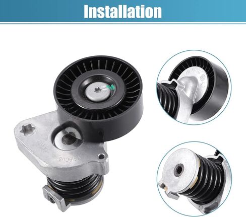 X AUTOHAUX Belt Tensioner Pulley Assembly A2712000470 for Mercedes-Benz C250 2012-2015 for Mercedes-Benz SLK250 2012-2015 Serpentine Tensioner in Saudi Arabia