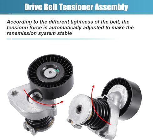 X AUTOHAUX Belt Tensioner Pulley Assembly A2712000470 for Mercedes-Benz C250 2012-2015 for Mercedes-Benz SLK250 2012-2015 Serpentine Tensioner in Saudi Arabia