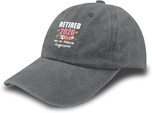 Made in USA Womens Funny 2026 Retirement Hat for Men Cotton Washed Baseball Caps Adjustable Hat in Saudi Arabia