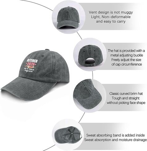 Made in USA Womens Funny 2026 Retirement Hat for Men Cotton Washed Baseball Caps Adjustable Hat in Saudi Arabia