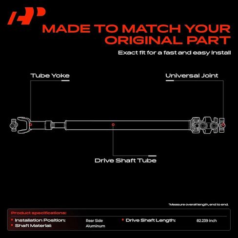 A-Premium Rear Complete Drive Shaft Prop Shaft Driveshaft Assembly Compatible with GMC Savana 3500 2010-2018 & Chevrolet Express 3500 2010-2018, RWD in Saudi Arabia