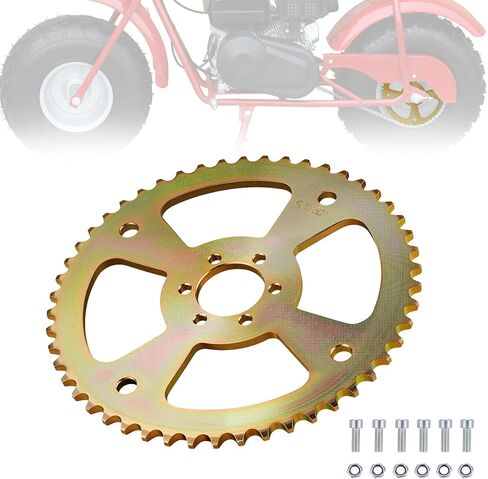 50T 420 Sprocket for CT100U CC100X RB100 Mini Bike, Steel Chain Sprocket for Mega Moto MMB80cc 105cc Motovox MBX10 GMB100 Baja Doodle Bug DB30 in Saudi Arabia