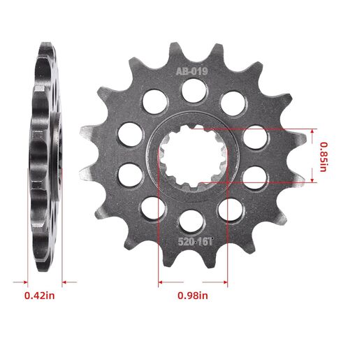Forged Front Sprocket 16 Tooth/ 520 Pitch for Yamaha FZ6 2004 2005 2006 2007 2008 2009, 5VX-17460-00 in Saudi Arabia
