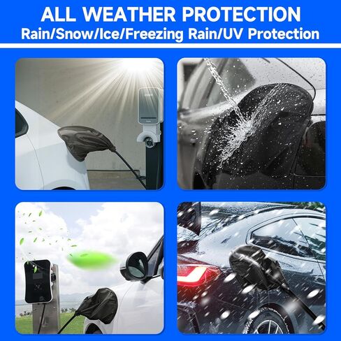 EV Charger Port Cover with Magnetic, Waterproof EV Charging Port Cover Waterproof Winter Snow Rain UV All-Weather Protection, Black (EV Charger Port Cover) in Saudi Arabia