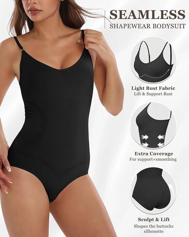 VVL Shapewear for Women, Body Suits for Womens Tummy Control, Seamless Shapewear Bodysuit in Saudi Arabia