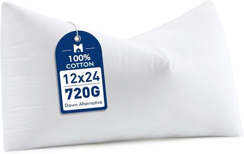 MIULEE 14x36 Synthetic Down Alternative Pillow Insert, Fluffy Soft Throw Pillow for Couch Bed Sofa Plush Luxury Lumbar Support in Saudi Arabia