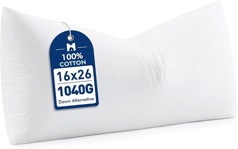 MIULEE 14x36 Synthetic Down Alternative Pillow Insert, Fluffy Soft Throw Pillow for Couch Bed Sofa Plush Luxury Lumbar Support in Saudi Arabia