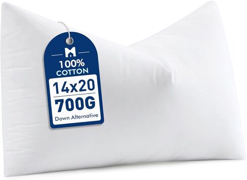 MIULEE 14x36 Synthetic Down Alternative Pillow Insert, Fluffy Soft Throw Pillow for Couch Bed Sofa Plush Luxury Lumbar Support in Saudi Arabia