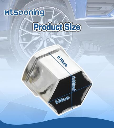 20Pcs Silver Universal Anti-Rust 21mm Chrome Glossy ABS Auto Trim Tyre Wheel Nut Screw Bolt Protection Covers Caps Car Styling in Kuwait