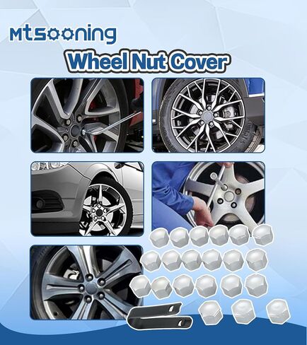 20Pcs Silver Universal Anti-Rust 21mm Chrome Glossy ABS Auto Trim Tyre Wheel Nut Screw Bolt Protection Covers Caps Car Styling in Kuwait