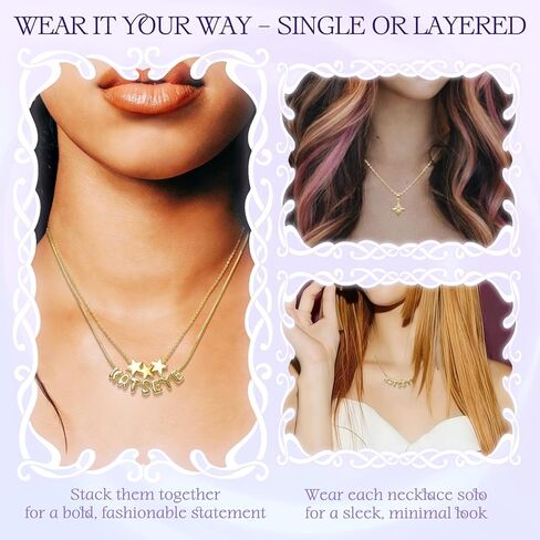 مجموعة قلادة Katseye Merch للمعجبين، 3 قطع قلادات ذات طبقات مع سحر مطلي بالذهب عيار 18 قيراط، سلاسل مجوهرات قابلة للتعديل للحفلات الموسيقية والزي اليومي in Kuwait