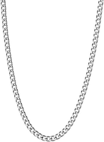 5mm/7mm Silver Cuban Link Chain for Men, Mens Stainless Steel Chain Necklace Jewelry, 18-26 Inches in Kuwait