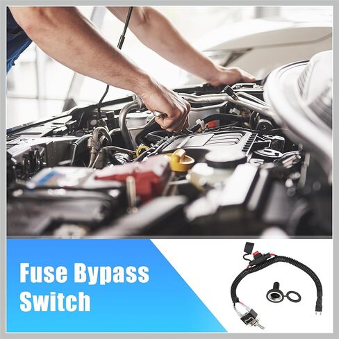 1 Set 37.5cm 14.76" Universal Automotive Switched Fuse Bypass Kit Fuse Bypass Switch Replacement Car Parts in Kuwait
