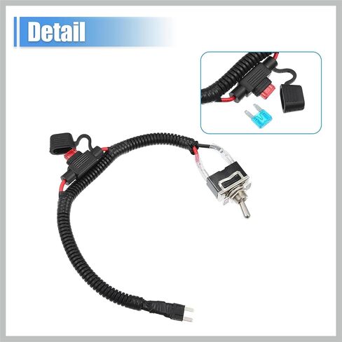 1 Set 37.5cm 14.76" Universal Automotive Switched Fuse Bypass Kit Fuse Bypass Switch Replacement Car Parts in Kuwait