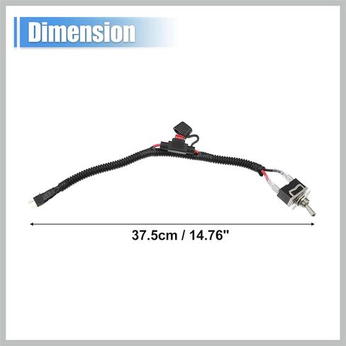 1 Set 37.5cm 14.76" Universal Automotive Switched Fuse Bypass Kit Fuse Bypass Switch Replacement Car Parts in Kuwait