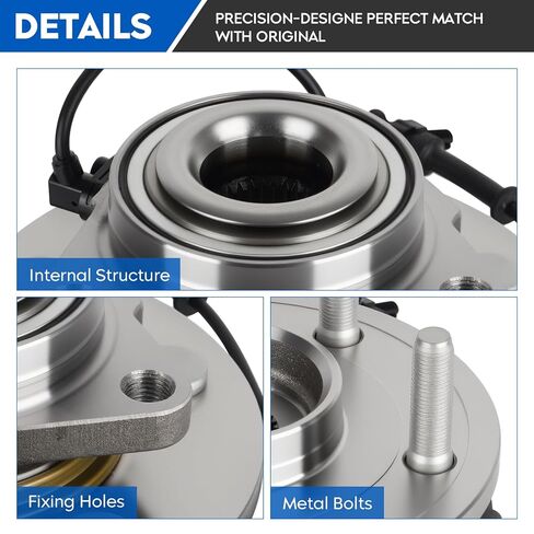 515151 محمل العجلة الأمامية ومجموعة المحور لـ 2012-2018 Ram 1500، لـ 2019-2022 Ram 1500 Classic، 5 العروات مع مجموعات محاور ABS 2013 2014 2015 2016 2017 2020 2021، قطعة واحدة in Kuwait