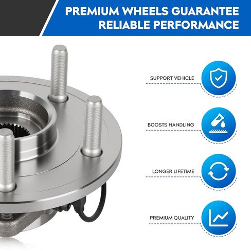 515151 محمل العجلة الأمامية ومجموعة المحور لـ 2012-2018 Ram 1500، لـ 2019-2022 Ram 1500 Classic، 5 العروات مع مجموعات محاور ABS 2013 2014 2015 2016 2017 2020 2021، قطعة واحدة in Kuwait