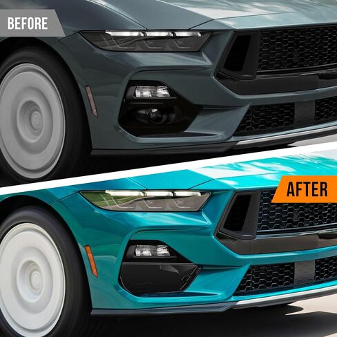 Front Bumper Cover Vent Compatible with Ford Mustang 2024 2025 S650 GT/GT Premium Accessories, Left & Right Side Grille Air Cooler Blocker Protection Guards, 1Pair in Saudi Arabia