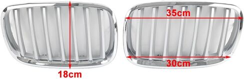 SIKUAI Chrome Front Grill Keney Grille Cover Trim for BMW E70 X5 E71 X6 2008-2013 51137157687, 51137157688, 51137185223, 51137185224 in Saudi Arabia