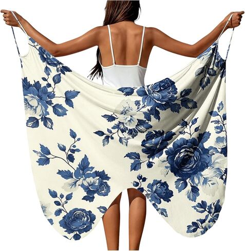 DASAYO Beach Cover Ups for Women Plus Size Sarong Wrap Swimsuit Coverup Gauze Bikini Cover Up Dress Summer Vacation Outfits in Saudi Arabia