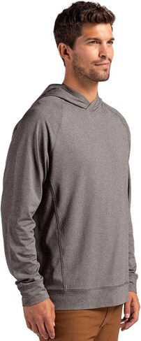 Cutter & Buck Adapt Knit Recycled Mens Heathered Hooded Pullover in Saudi Arabia