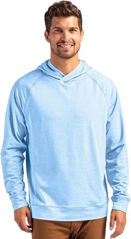 بلوفر رجالي منقط بغطاء للرأس معاد تدويره من شركة Cutter & Buck Adapt Knit in Saudi Arabia
