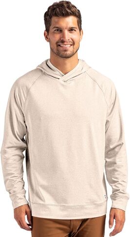 Cutter & Buck Adapt Knit Recycled Mens Heathered Hooded Pullover in Saudi Arabia