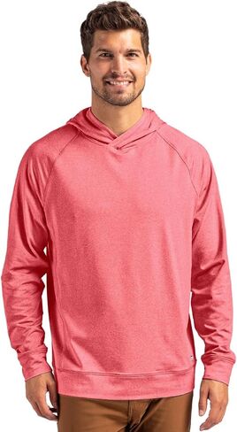 Cutter & Buck Adapt Knit Recycled Mens Heathered Hooded Pullover in Saudi Arabia