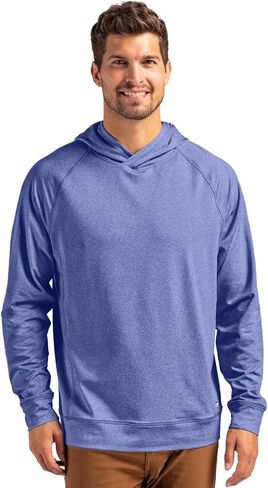 Cutter & Buck Adapt Knit Recycled Mens Heathered Hooded Pullover in Saudi Arabia