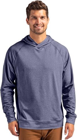 Cutter & Buck Adapt Knit Recycled Mens Heathered Hooded Pullover in Saudi Arabia