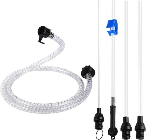 طقم خرطوم مستخرج سائل فراغ مضخة هوائية/يدوية، 5 قطع، خرطوم بولي كلوريد الفينيل بسلك فولاذي 59 بوصة، أنابيب شفط، أنبوب تنفيس وعصا قياس سلكية، متوافق مع OEMTOOLS 24389/24397/24936/24937 مضخات مستخرج الزيت in Kuwait