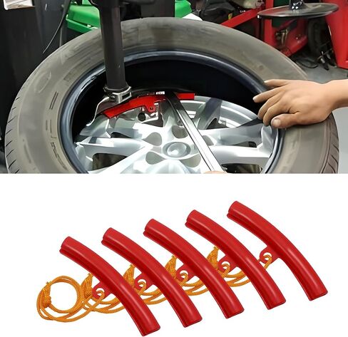 واقي حافة تغيير إطارات السيارة، 5 قطع حافظات حافة تغيير العجلات، حافظات حواف تغيير الإطارات، غطاء حماية حافة الإطار، ملحقات السيارة للدراجات النارية، سيارات الدفع الرباعي (أزرق) in Kuwait