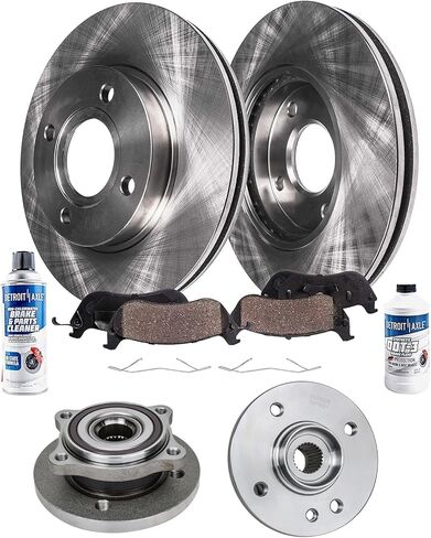 Detroit Axle - Wheel Bearing Hubs Assembly for 2011-2015 Chevrolet Cruze 2016 Chevrolet Cruze Limited 5 Lugs w/ABS, 4 Wheel Bearing Hubs Front Rear Replacement [15" Wheels] in Saudi Arabia