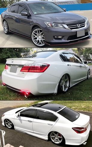 Cuztom Tuning Smoked Window Sun Visor Rain Guard Set Compatible with 2013-2017 9TH Gen Honda Accord 4 Door Sedan in Saudi Arabia