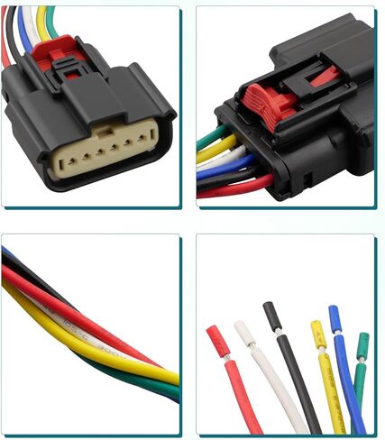 6Pin Control Actuator Connector Plug Fit for Harley Davidson 2008-2017 Throttle Body, Replace 72483-08BK NM-33471-0601 in Kuwait