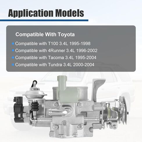 جسم خانق ذو 3 دبابيس 22210-62220 متوافق مع Toyota 4Runner 1996-2002، Tacoma 1995-2004، T100 1995-1998، Tundra 2000-2004 3.4L # 2221062220 2221062230 22210-62230 in Saudi Arabia