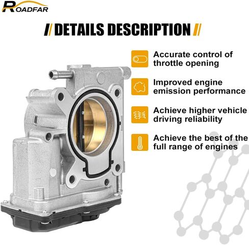 ROADFAR Electric Throttle Body 674204 S20189 L32113640B L32113640C L32113640F L32113640G Fit 2004-2005 for Mazda 3, 2006-2007 for Mazda 5, 2003-2005 for Mazda 6 in Saudi Arabia