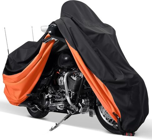 PBYMT Motorcycle Cover with Side Top Box, Waterproof Cover Compatible with Harley Davidson Touring Ultra Limited Street Glide Road Glide Electra Glide Outdoor All Weather Protection, 116" x 47" x 53" in Saudi Arabia