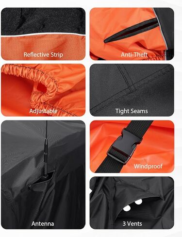 PBYMT Motorcycle Cover with Side Top Box, Waterproof Cover Compatible with Harley Davidson Touring Ultra Limited Street Glide Road Glide Electra Glide Outdoor All Weather Protection, 116" x 47" x 53" in Saudi Arabia
