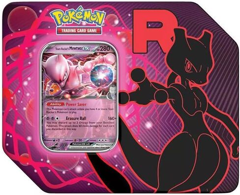 علبة لعبة بطاقات البوكيمون التجارية تيم روكيت كوليكتور مع 5 عبوات معززة وبطاقة ترويجية (Mewtwo) in Kuwait