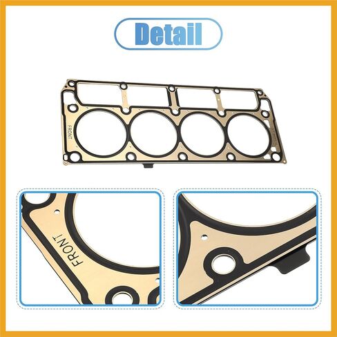 2pcs Cylinder Head Gasket Engine Gasket 12589226 12573949 for for Chevy Silverado 1500 4.8L 5.3L for GMC Yukon XL 1500 Stainless Steel Replacement in Saudi Arabia